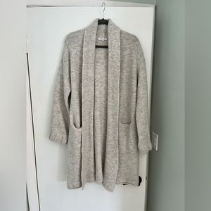 Madewell Glenridge Shawl-collar sweater coat size small, heather smoke
